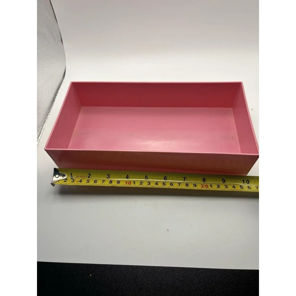 Vintage MCM Pink Plastic Tissue Kleenex Box Cover Geometric Dainty‎ Retro